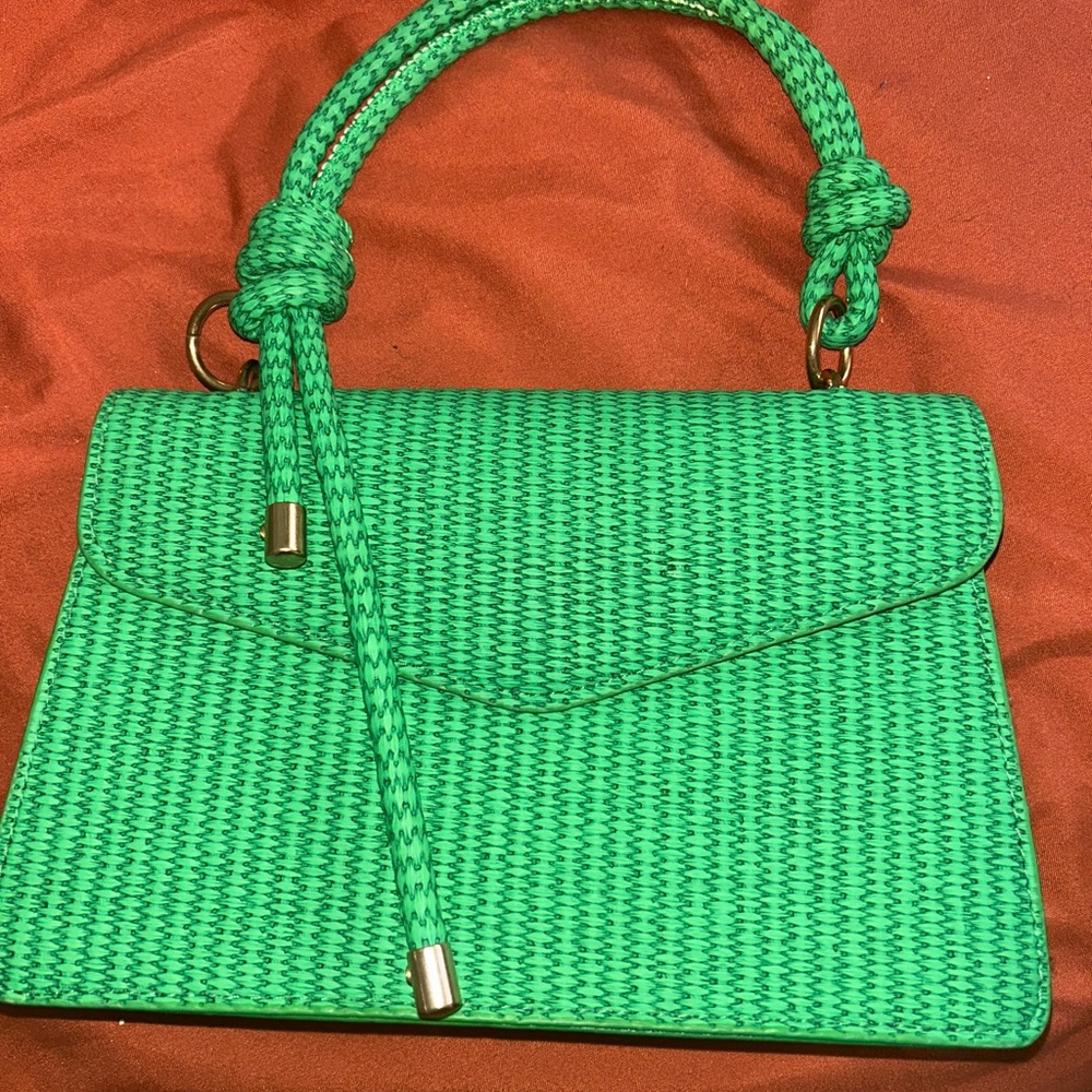 Green Woven Handbag